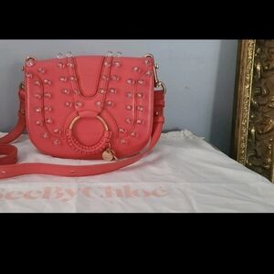 See By Chloe Coral Studded Crossbody Bag